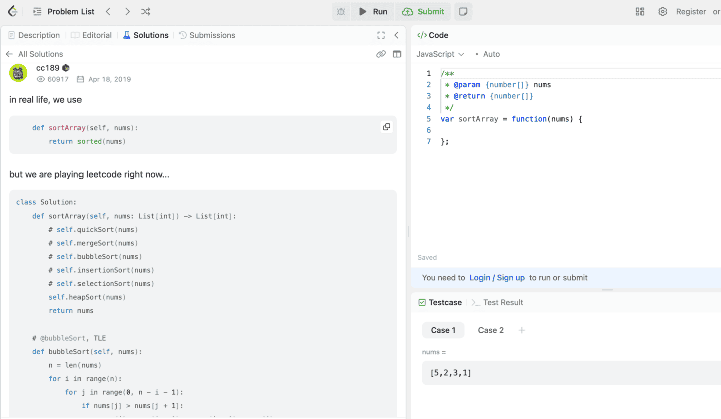 Screenshot of code